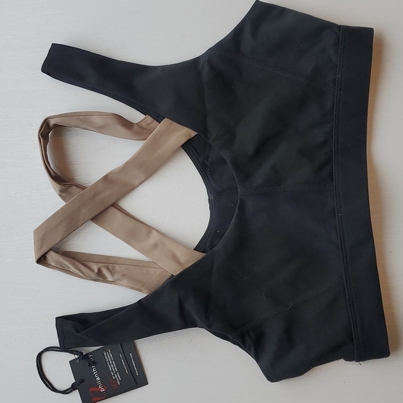 n: Philanthropy Black and Brown Tille Sports Bra S NWT - Picture 7 of 8